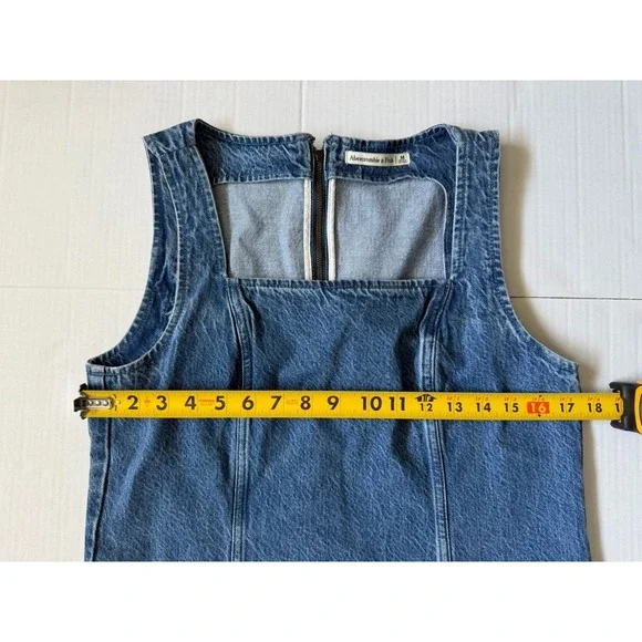 Abercrombie And Fitch Denim Mini Dress Womens M Y2K - Picture 3 of 7